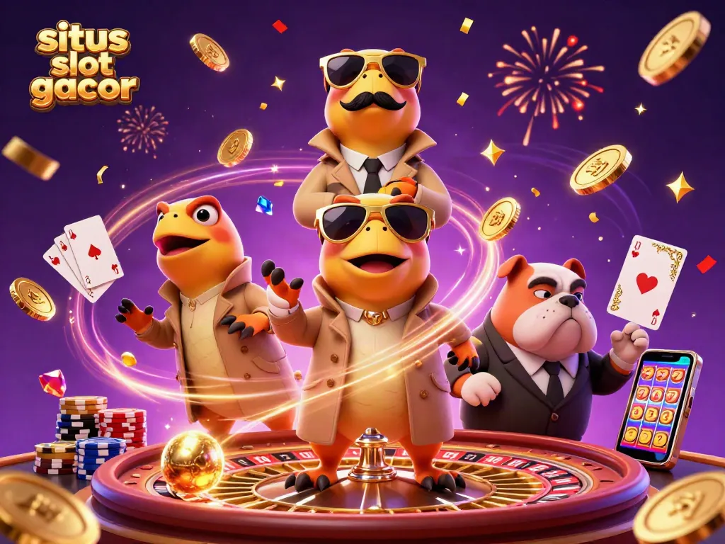 Engage with the excitement of situs slot gacor, where three raptors in disguise enter a glamorous casino.