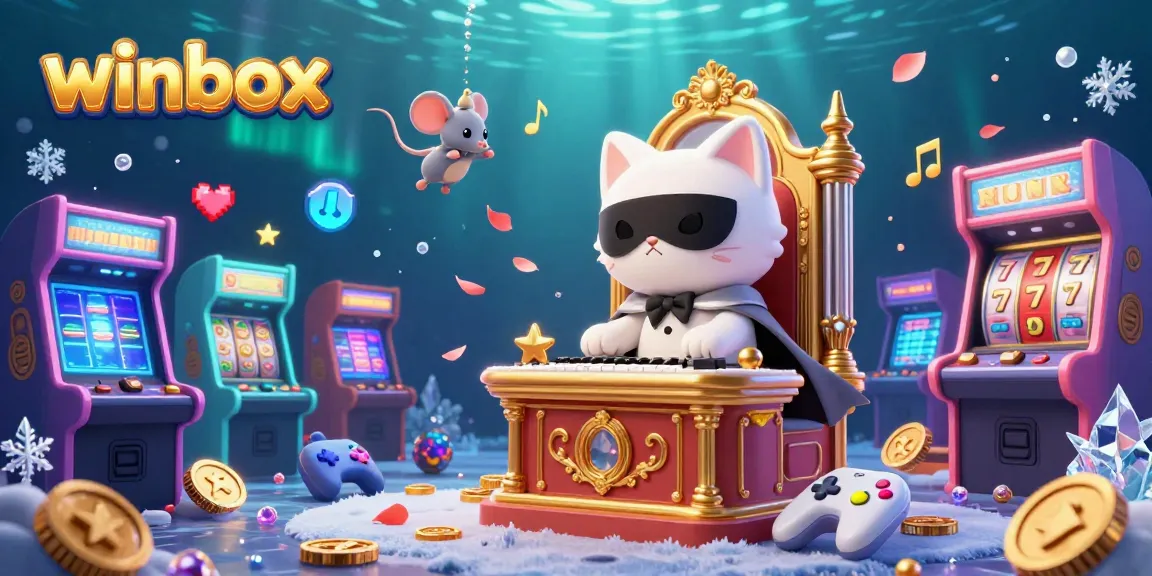 Winbox slots plunge players into an enchanting casino scene with joyful characters and vibrant game elements.