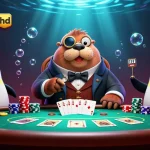 Engage in thrilling poker at hitclubhd with diverse characters in a vibrant underwater scene.