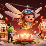 Engage with m88's vibrant online casino world featuring dynamic characters and gambling elements.