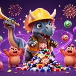 Engage with 82vn's vibrant casino elements showcasing a dynamic scene of gaming excitement.
