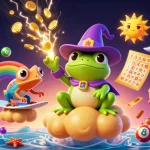 Hitclub offers exciting gaming opportunities with a thrilling scene of vibrant elements in an animated casino world.