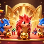 Apprenez à jouer au casino en ligne sans wager avec cette illustration dynamique de pangolins.