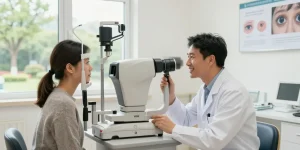 Eye examination at www.snuseoulglobal.com showcasing advanced technology and personalized patient care.