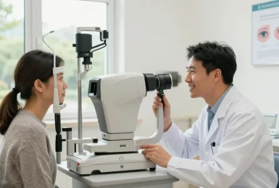 Eye examination at www.snuseoulglobal.com showcasing advanced technology and personalized patient care.