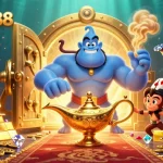 Engage with mmlive888's dynamic gaming experience featuring a lively animated scene.