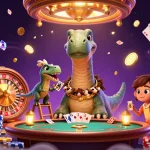 Gagnez aux jeux passionnants du casino en ligne avec une illustration dynamique.