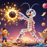 Profitez d'une expérience immersive sur un site casino en ligne avec des personnages cartoon et des jackpots scintillants dans un décor captivant.