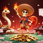 Jouez au casino en ligne avec des personnages captivants dans une scène dynamique remplie de détails.