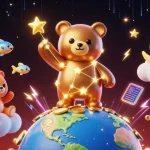 Jouez au casino en ligne avec des personnages 3D et des éléments crypto éclatants dans un univers magique.