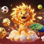 Experience the thrilling wins at Sunwin's vibrant casino showcased by an exhilarating 3D lion, dice, and sports elements.