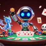 Jouez au casino en ligne avec un robot cybernétique et un dragon holographique.