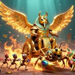 Plongée dans l'univers du casino en ligne avec un scarabée en armure et des scorpions scintillants à travers des éléments de jeu.