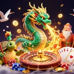 Gioca nei migliori casino non AAMS con un drago e una tartaruga saggia in un'illustrazione 3D dettagliata.
