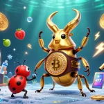 Scopri come vincere nei casino non AAMS con questa affascinante illustrazione 3D che mostra un combattimento tra insetti e simboli di gioco d'azzardo.
