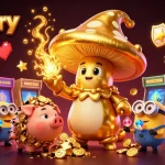 Engage with 92lottery's vibrant gaming world featuring golden magical characters and arcade elements.