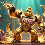Profitez de l'expérience casino en ligne avec un gorille transformateur en pleine action.
